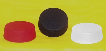 Pillbox schwarz, rot oder weiß, ohne Einfassung