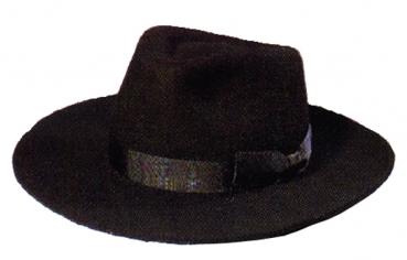 Herrenhut, echter Wollfilz, schwarz