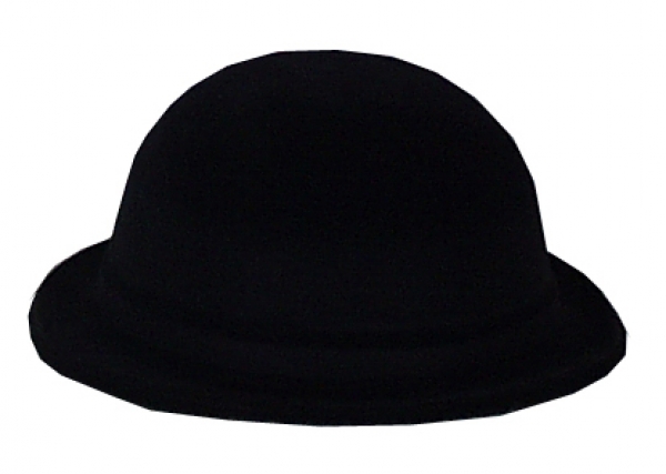 Melone, flach, schwarze Plastik