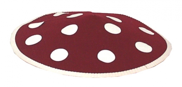 Pilzhut, Velour-Karton, rot-weiß