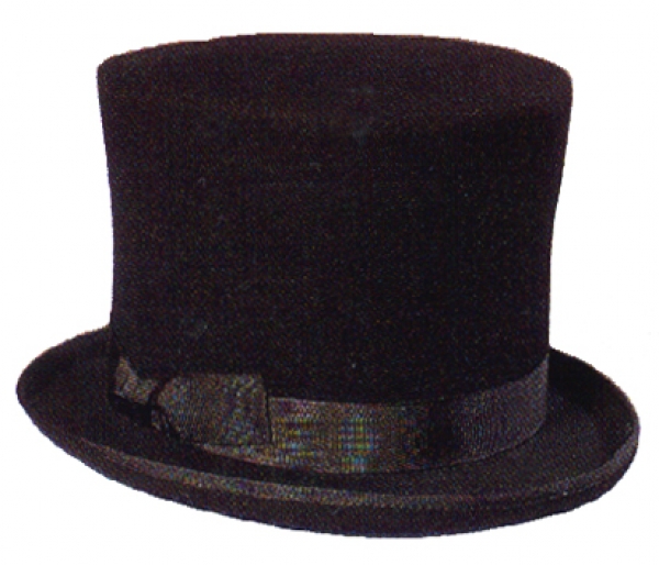 Zylinder Hut, schwarz, echter Wollfilz