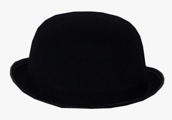 Englischer Bowler (Herren-Melone), in schwarz, mit Band