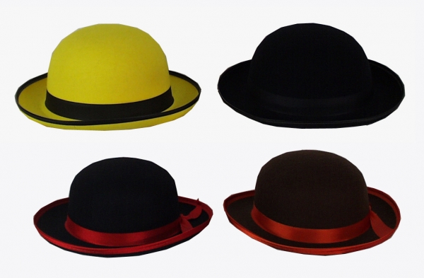 Halbhohe Melone, in braun, schwarz und grau