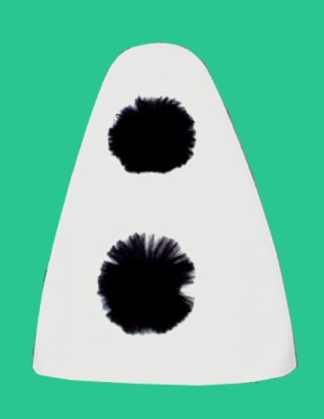 Pierrot, Tüte, mit zwei Ponpons besetzt