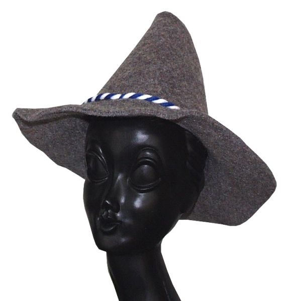 Wurzelsepp (Räuberhut), großer Hut mit buntem Band