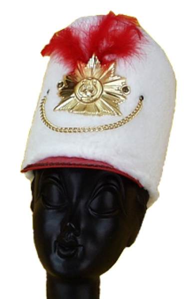 Majorette, hohe Mütze aus Fellimitat