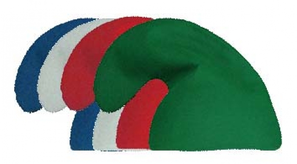 Smurf hat, white, blue, red and green