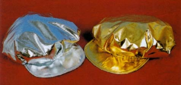 Ballonmütze,  in gold- und silberfarben