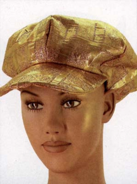 Ballonmütze,  in gold- und silberfarben, gemustert