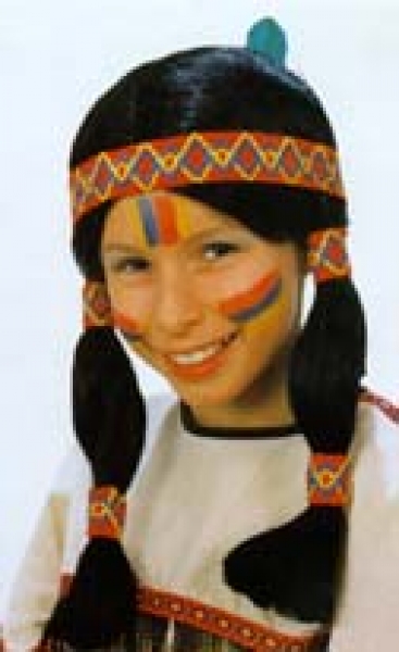 Perücke, Squaw, für Kinder