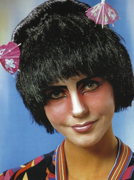 Perücke, "Geisha", schwarz