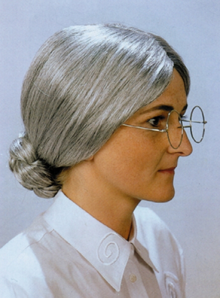 Perücke, "Omi", mit Dutt