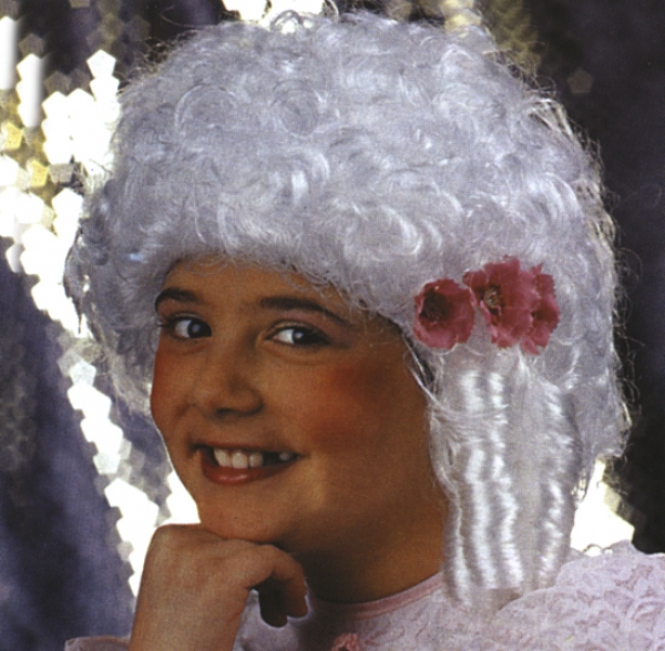 Perücke, "Baronesse", mit Blümchen, für Kinder