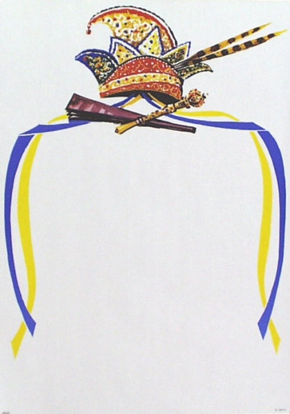 Karneval-Plakat, "Prinzenmütze", 42x59cm groß
