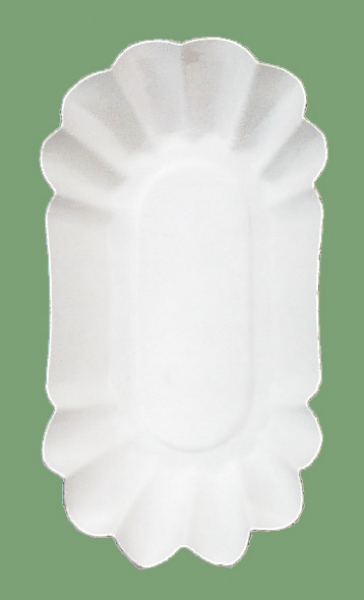 Ovale Pappschalen, 80x15x27 mm groß, für alles mit Soße