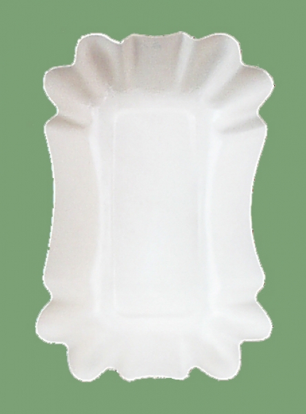 Eckige Pappschalen, 9x14x3cm groß, für Salate, Goulasch und Pommes