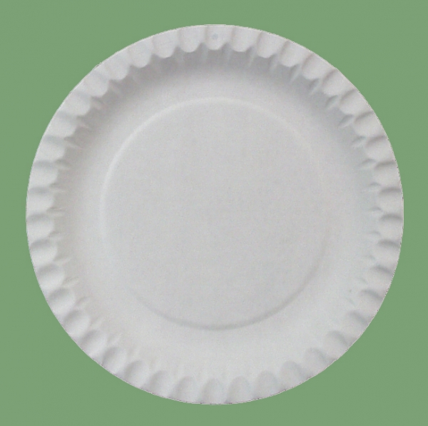 Kleine flache runde Pappteller, 18cm Ø
