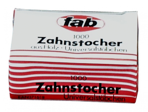 1000 Stück runde Zahnstocher aus Holz, ca. 80 mm lang