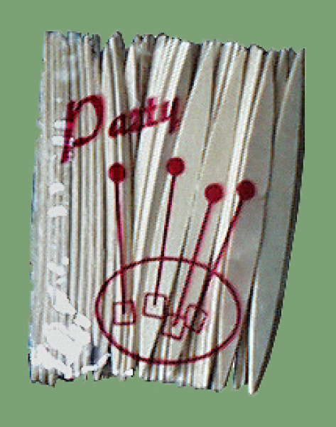 50 Stück flache Zahnstocher aus Holz, ca. 85 mm lang